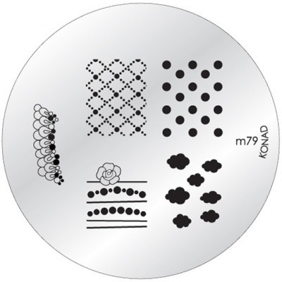 Disco metálico redondo para carimbos de unhas com padrões e texto