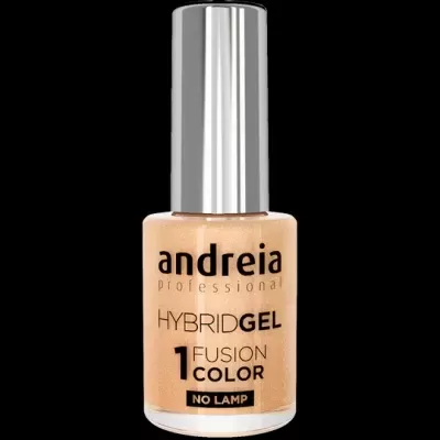 Frasco de verniz Andreia Professional Hybrid Gel bege com tampa prateada