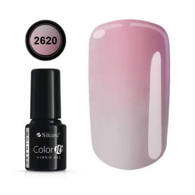 Esmalte gel híbrido Silcare Color it Premium rosa claro número 2620