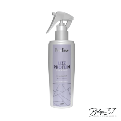 Frasco branco com borrifador spray Lizz Protein Pure Bela