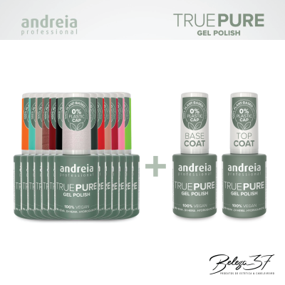 Vernizes de gel True Pure Andreia Professional com base e top coat