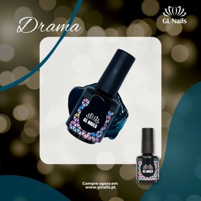 frasco de verniz de unhas GL Nails com padrão geométrico e tampa preta