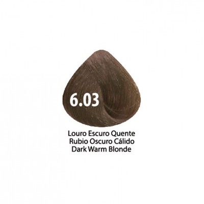 Amostra de cor de cabelo 6.03 louro escuro quente