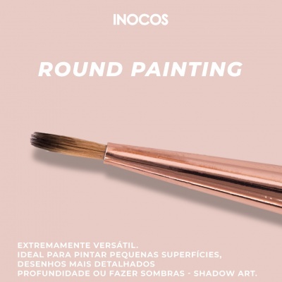Pincel de pintura INOCOS Round Painting com cabo cobre e cerdas suaves