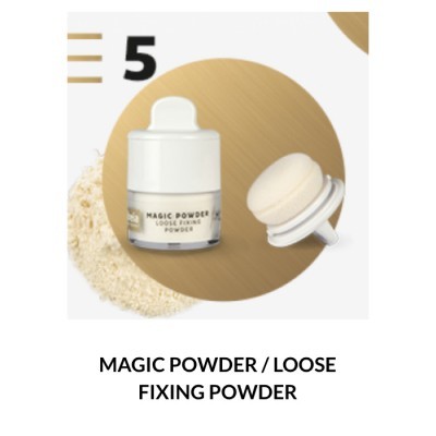 Pó solto fixador magic powder com esponja aplicadora