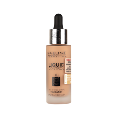 Base líquida Eveline Cosmetics Liquid Control HD 24H com conta-gotas