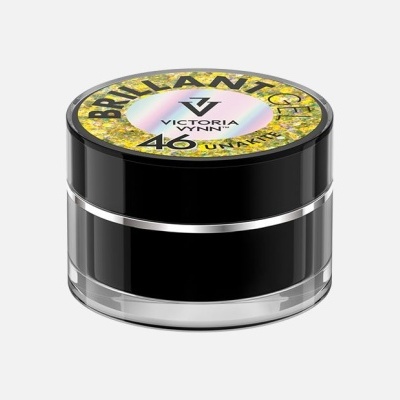 Pote preto com rótulo colorido da marca Victoria Vynn