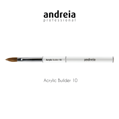 Pincel profissional para unhas Acrylic Builder 10 da andreia