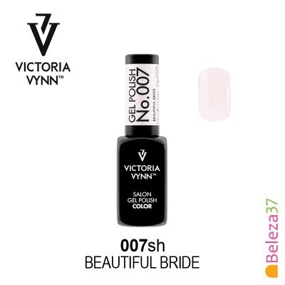 Esmalte em gel Victoria Vynn nº 007 Beautiful Bride com amostra da cor