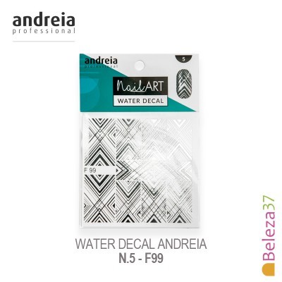 Autocolante para unhas Andreia Professional Nail Art Water Decal padrão gráfico preto e branco