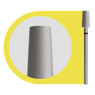 Pincel de pintura com cabo cinzento e cerdas brancas