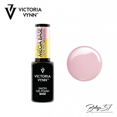 Verniz gel base rosa claro Victoria Vynn com amostra da cor