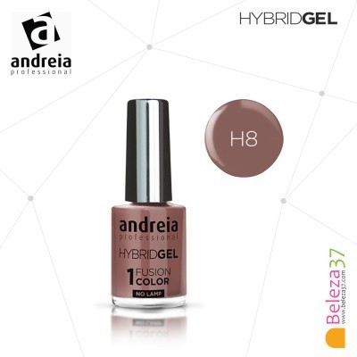 Frasco de verniz de unhas Andreia Professional Hybridgel cor H8 castanho rosado