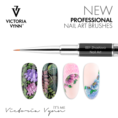 Escova profissional para arte de unhas e unhas decoradas com desenhos florais