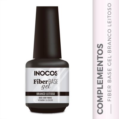 Frasco de gel base FiberBASE branco leitoso da marca INOCOS