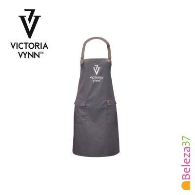 Avental cinza escuro com logo VICTORIA VYNN™