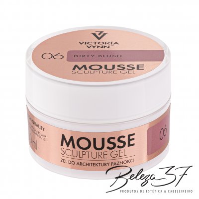 Frasco branco com tampa rosada para gel mousse Victoria Vynn 06 Dirty Blush
