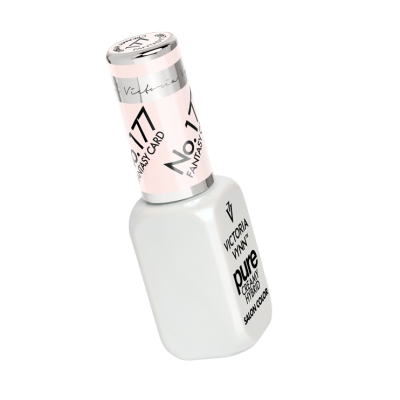 Frasco branco de verniz para unhas com tampa rosa clara e texto preto