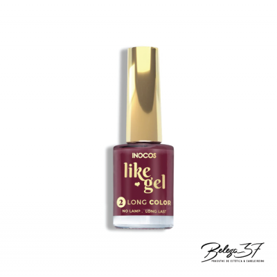 Frasco de verniz de unhas cor vinho escuro com tampa dourada