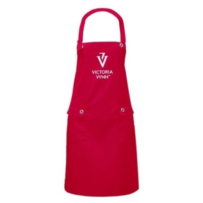 Avental vermelho com logótipo Victoria Vynn