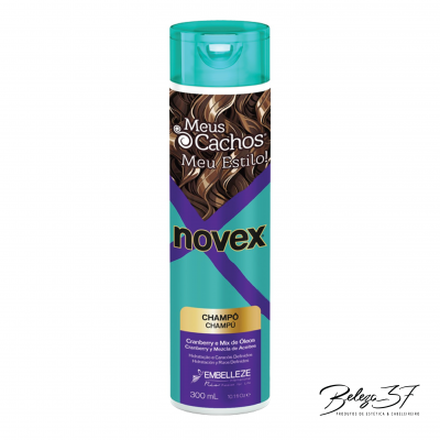 Frasco de champô Novex Cranberry para cachos 300 mL