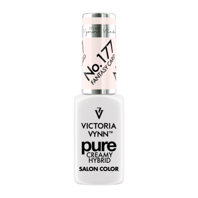 Frasco de verniz de unhas Victoria Vynn Pure Creamy Hybrid Salon Color branco com tampa metálica