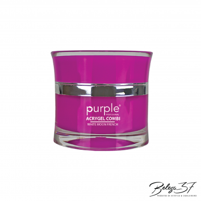 Frasco de gel acrílico rosa da marca purple