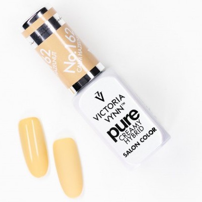 Verniz gel Victoria Vynn Pure Creamy Hybrid Nº 162 nude com amostras da cor