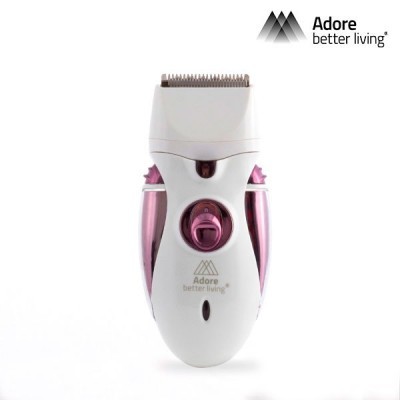 Máquina de cortar cabelo Adore better living branca com detalhes rosa