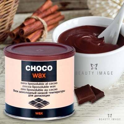 Lata de cera CHOCO wax com caneca de chocolate e paus de canela