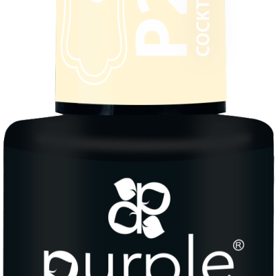 Frasco de verniz gel, rótulos com texto branco