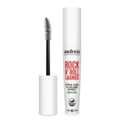 Máscara de pestanas branca Andreia Professional Rock N' Roll Lashes com pincel curvado