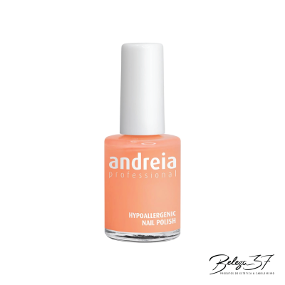 Esmalte de unhas salmão claro Andreia Professional com tampa branca
