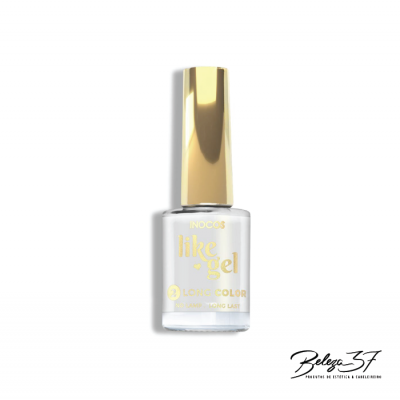 Verniz de unhas INOCOS like gel Long Color com tampa dourada em fundo branco