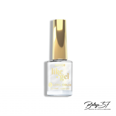 frasco de verniz INOCOS like gel com tampa dourada em fundo branco