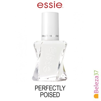 Frasco de verniz de unhas Essie branco com tampa branca