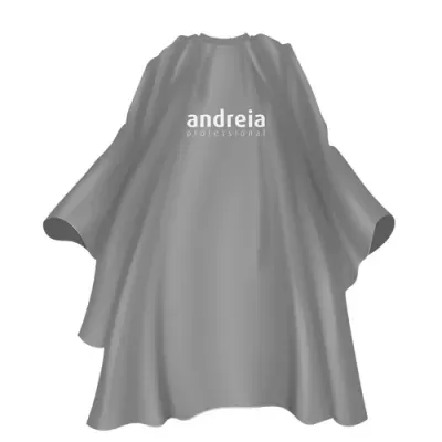 Capa de corte de cabelo cinzenta com texto branco 'andreia professional'