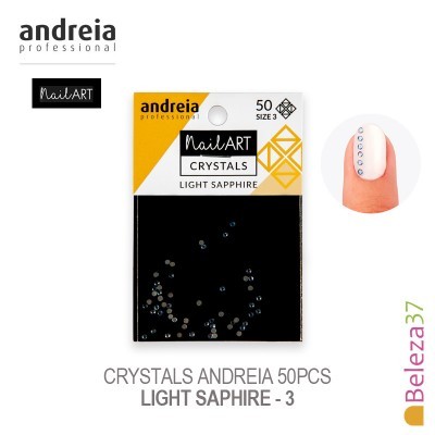 Pacote de cristais para unhas azul claro Andreia Professional Nail ART Light Saphire