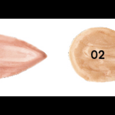 Amostras líquidas de base de maquilhagem em tons 01 e 02