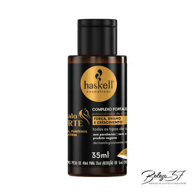 Frasco plástico âmbar com tampa preta do complexo fortalecedor Haskell