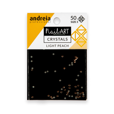 Pacote de cristais para unhas Andreia Nail Art Crystals Light Peach