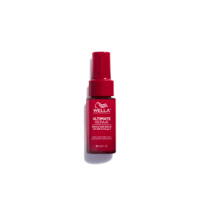 Frasco vermelho de Wella Ultimate Repair para cabelo