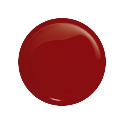 Amostra de cor verniz vermelho escuro redonda