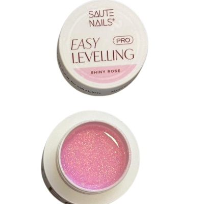 Frasco de verniz rosa brilhante para unhas SAUTE NAILS Easy Levelling Pro Shiny Rose