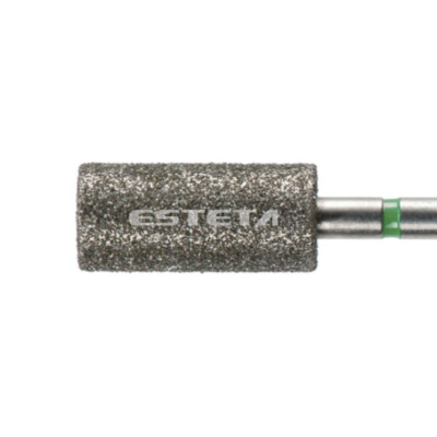 Broca abrasiva cilíndrica cinza com haste metálica