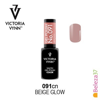 Esmalte de gel Victoria Vynn Beige Glow com amostra da cor