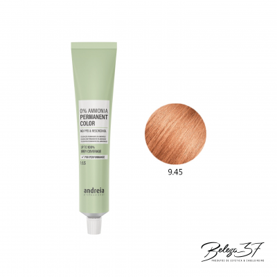 Tubo de coloração permanente Andreia 0% Ammonia cor 9.45 castanho claro dourado