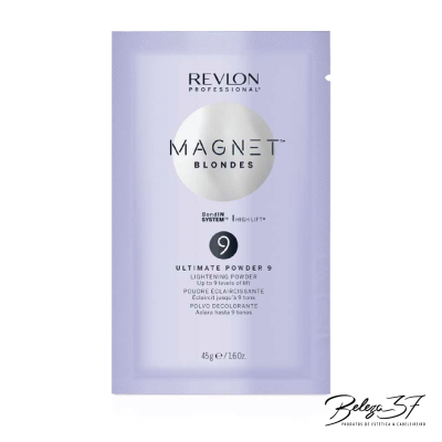 Embalagem lilás de pó descolorante Revlon Professional Magnet Blondes 45g