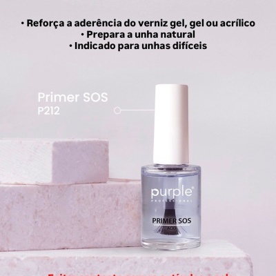 Frasco de primer para unhas Purple Professional PRIMER SOS ACID