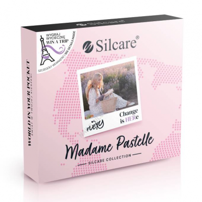 Embala rosa com texto Silcare e imagem de mulher a ler ao ar livre